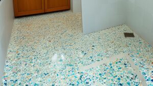 how to clean a terrazzo shower floor