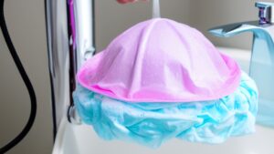 how to wash a plastic shower cap