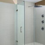 how to stop water running out of walk-in shower
