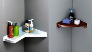 how to install a corner shower shelf