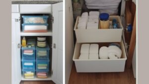 how to organizing your bathroom cabinets and drawers