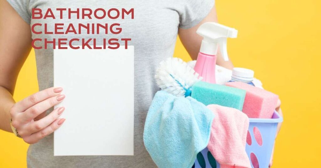 bathroom cleaning checklist template