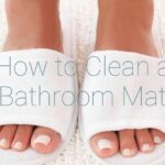 how to clean a bathroom mat