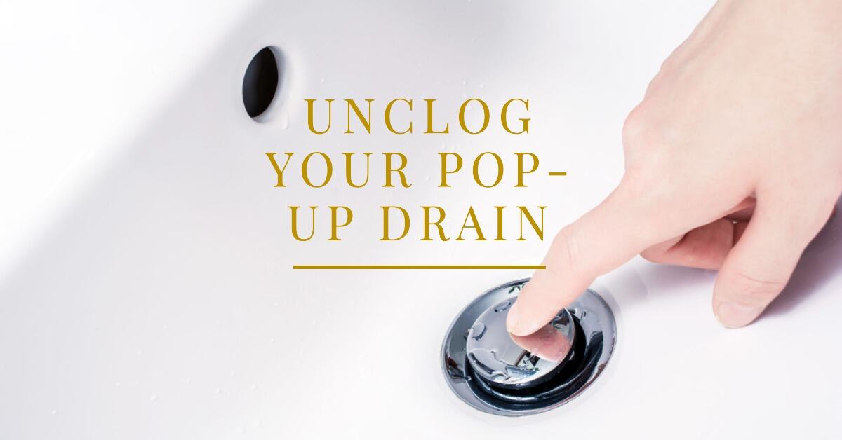 how to unclog pop-up drain