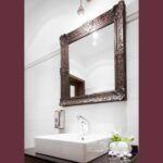 how to frame a bathroom mirror already on the wall