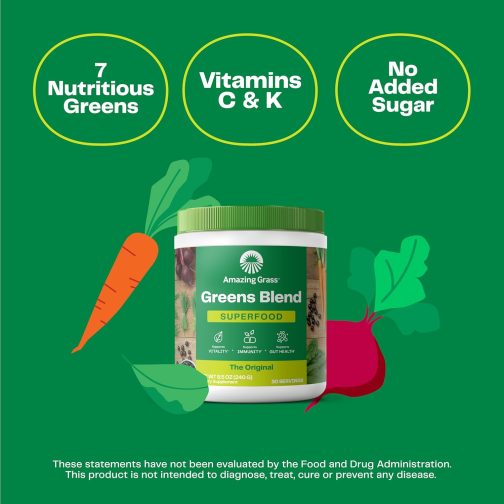 Amazing Grass Greens Blend Superfood: Greens Powder Mix for - Image 3