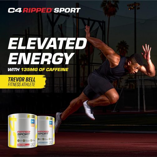 C4 Ripped Sport Pre Workout Powder Arctic Snow Cone - NSF - Image 6