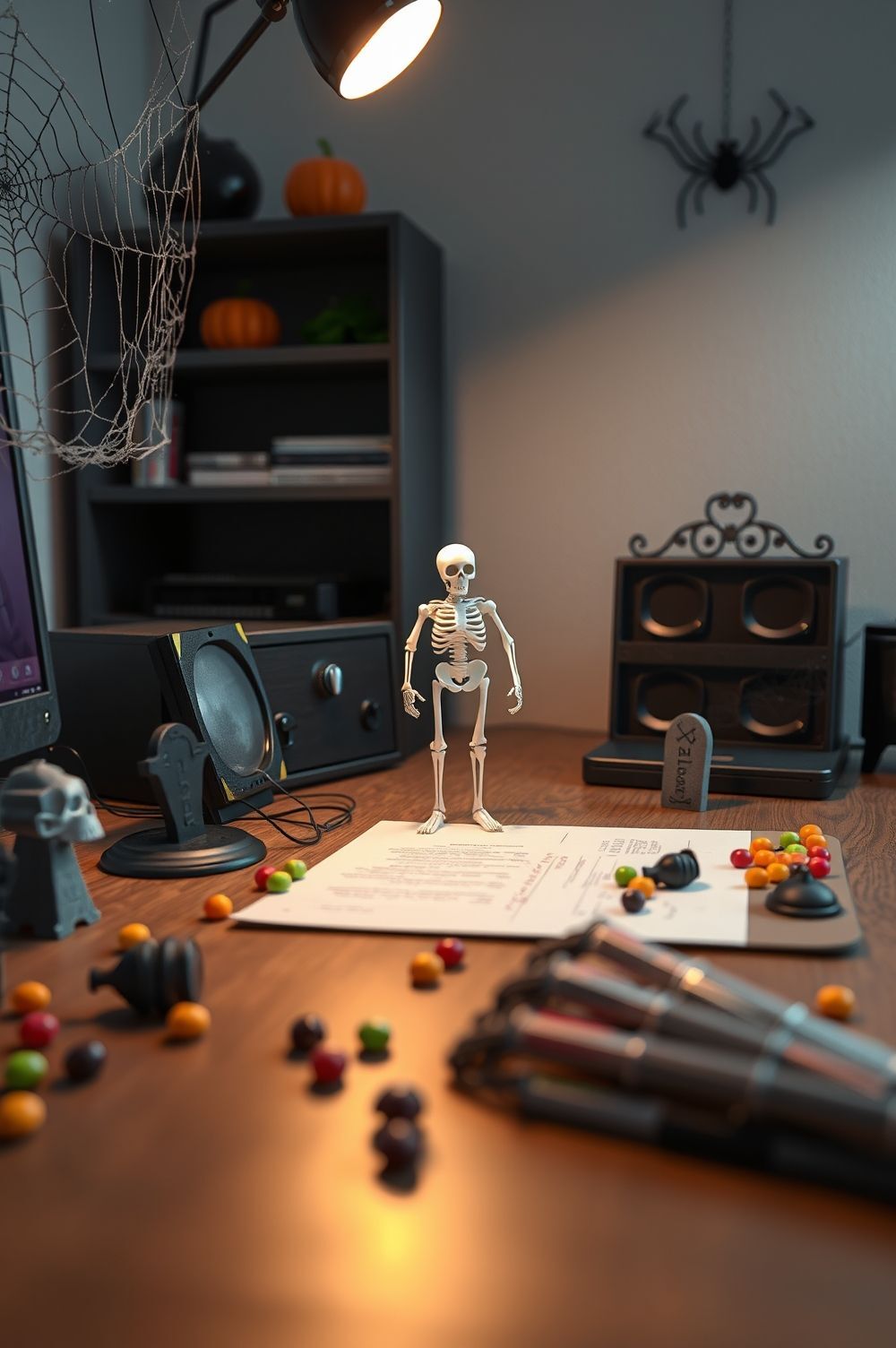 Adding the Final Touches for a Haunted Desk Scene