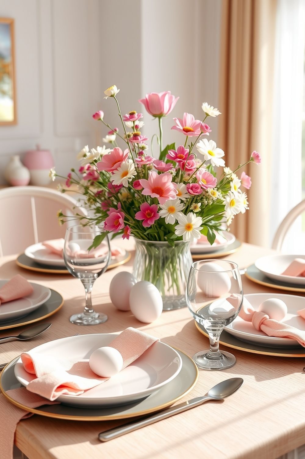 Bright and Cheerful Easter Table Settings