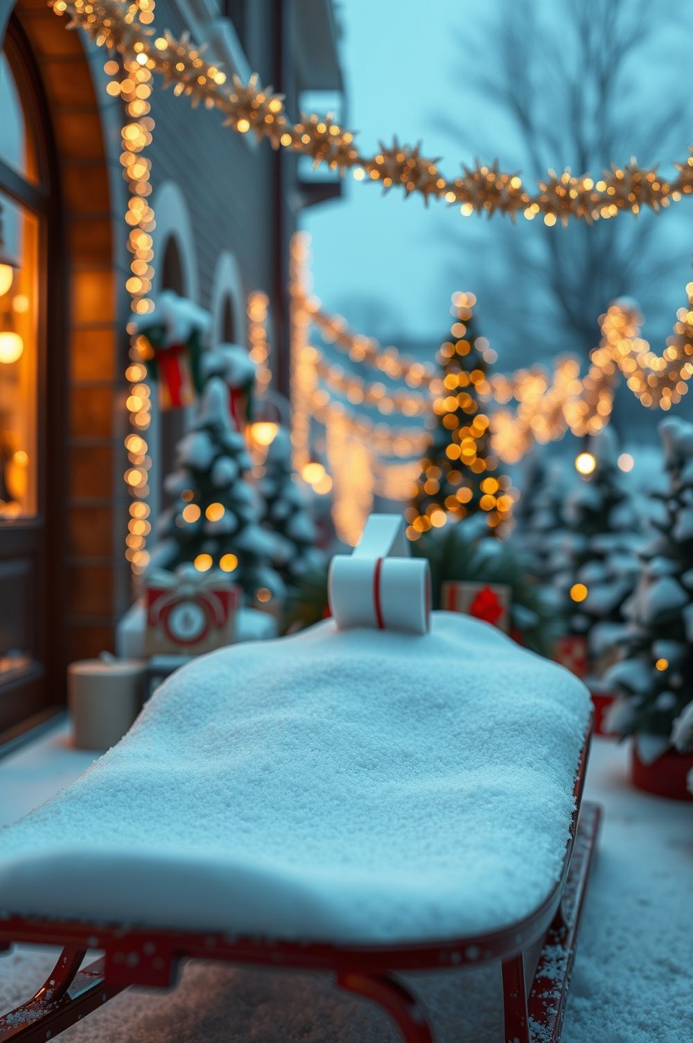 Bright Lights and Glittery Decorations for Your Christmas Sled
