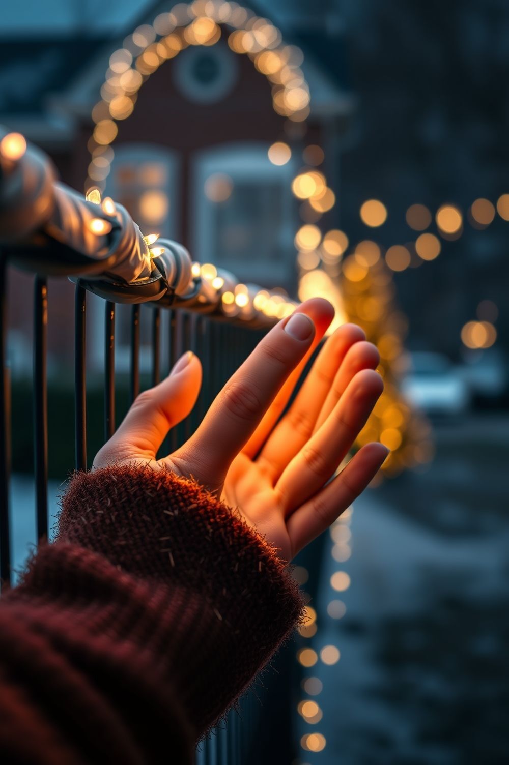 Brighten Your Fence with Twinkling Lights in Fence Christmas Decorating Ideas