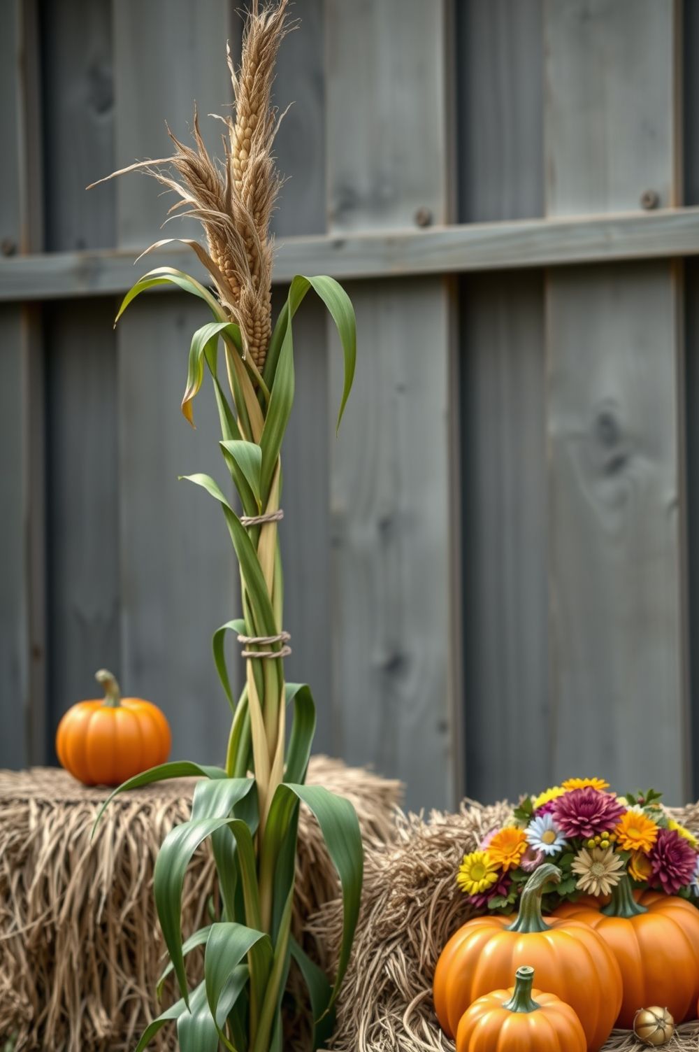 Cozy Cornstalks: A Touch of Rustic Charm