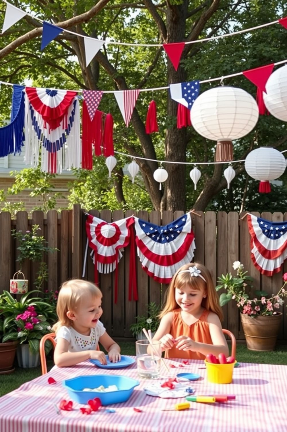 DIY Independence Day Fringe and Banner Crafts