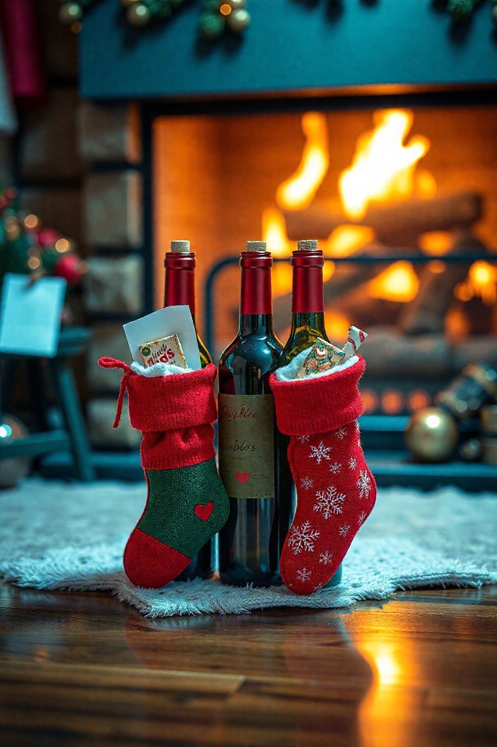 Festive Bottle Stockings