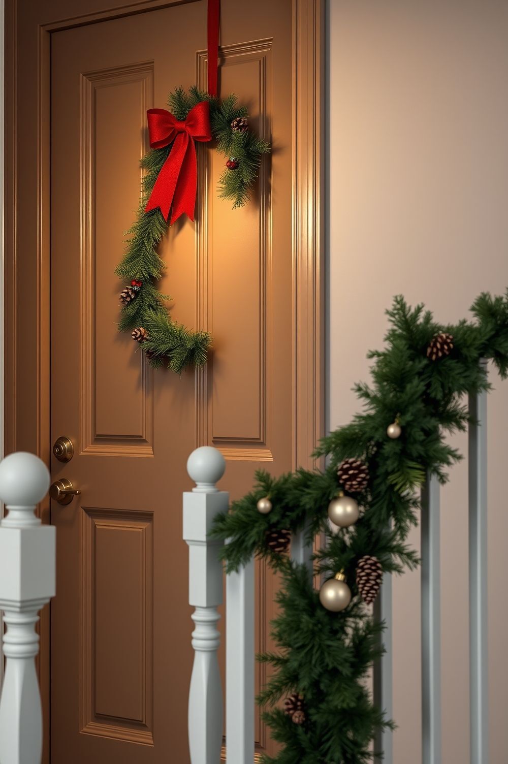 Finish with Slim Christmas Wreaths and Garlands