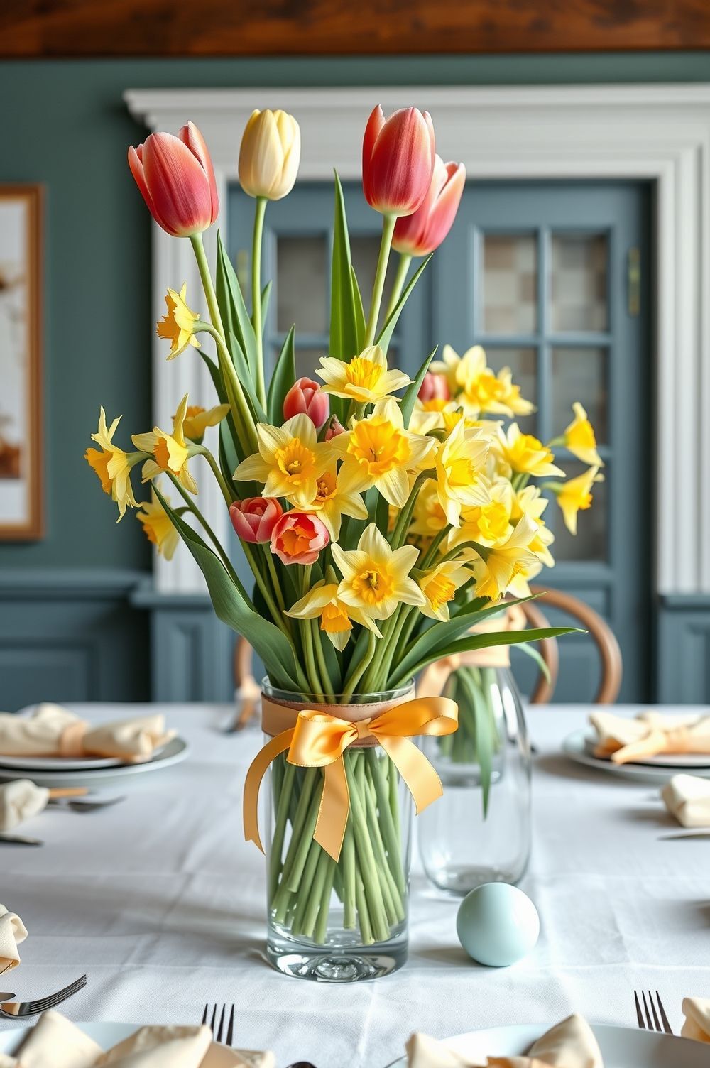 Flower Power: Tulips and Daffodils as Easter Centerpiece Decorating Ideas