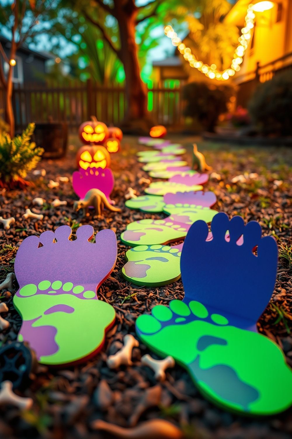 Fossil Footprints to Lead the Way: Easy Halloween Dinosaur Decorating Ideas