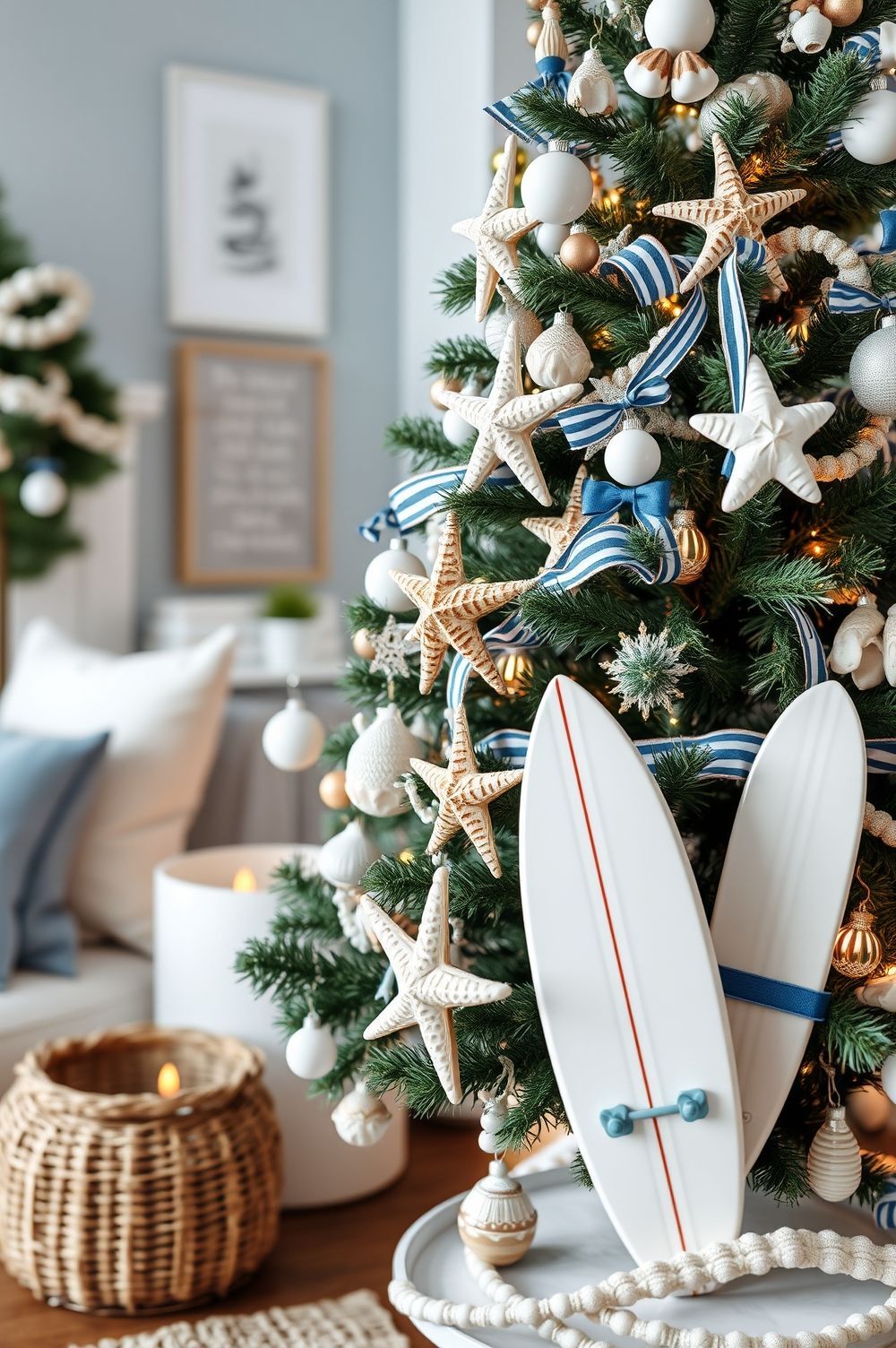 Incorporate Coastal Elements into Your Tree Decor