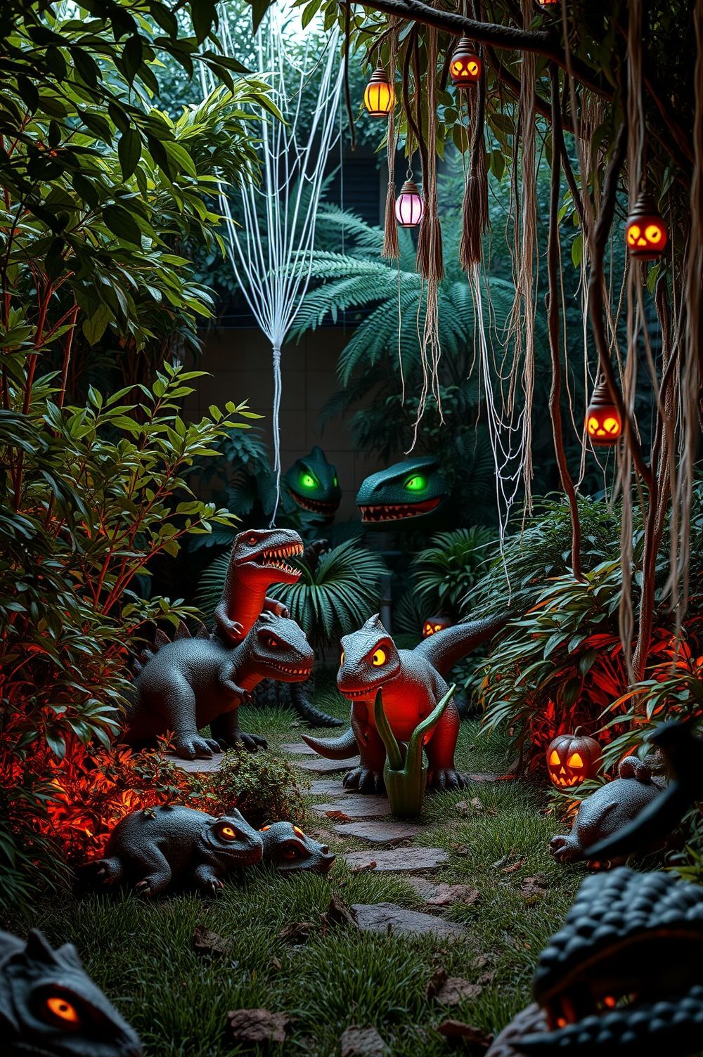 Jurassic Jungle Scene for the Ultimate Halloween Theme