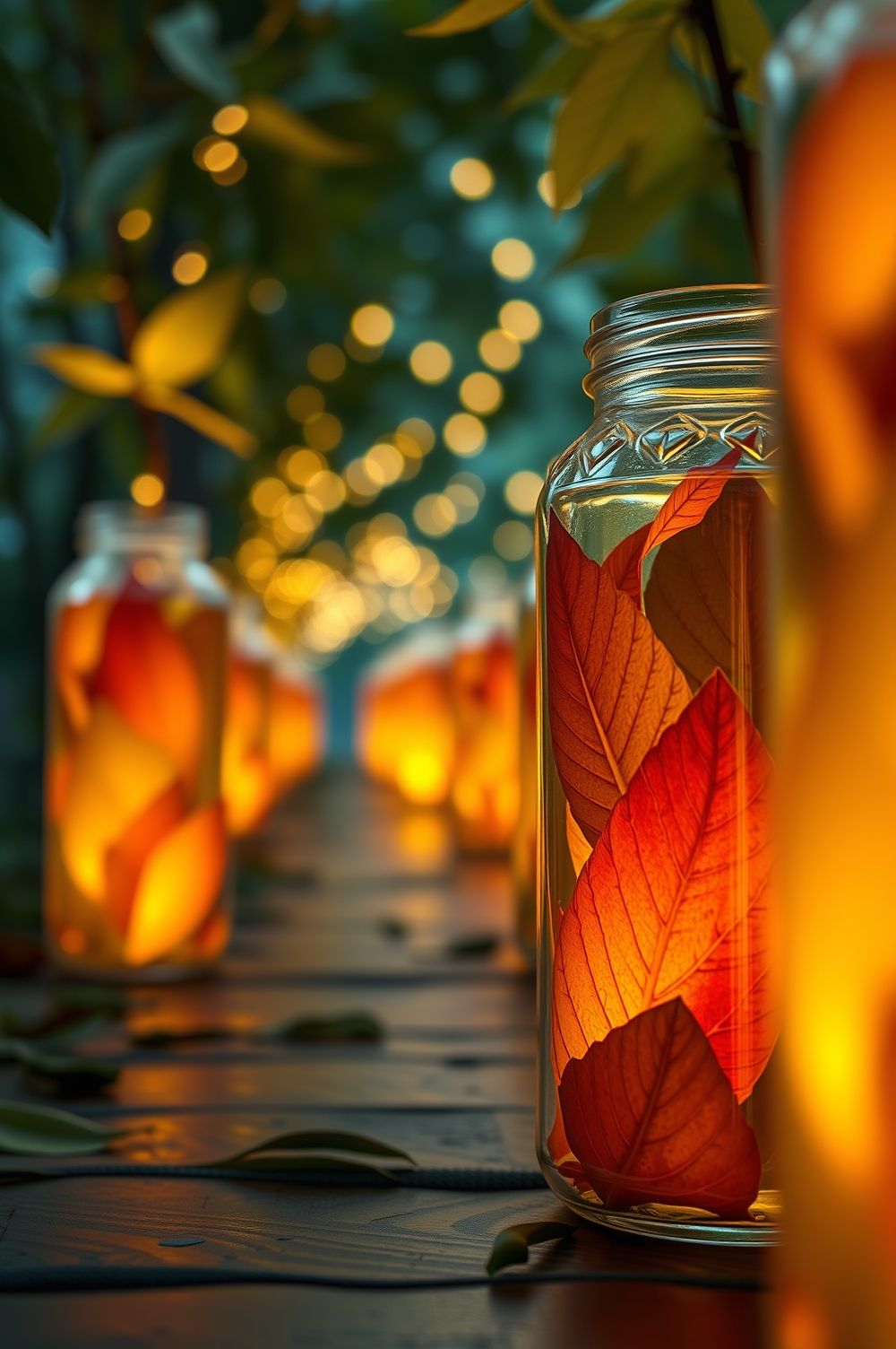 Leafy Luminaries: Glow with Nature's Colors