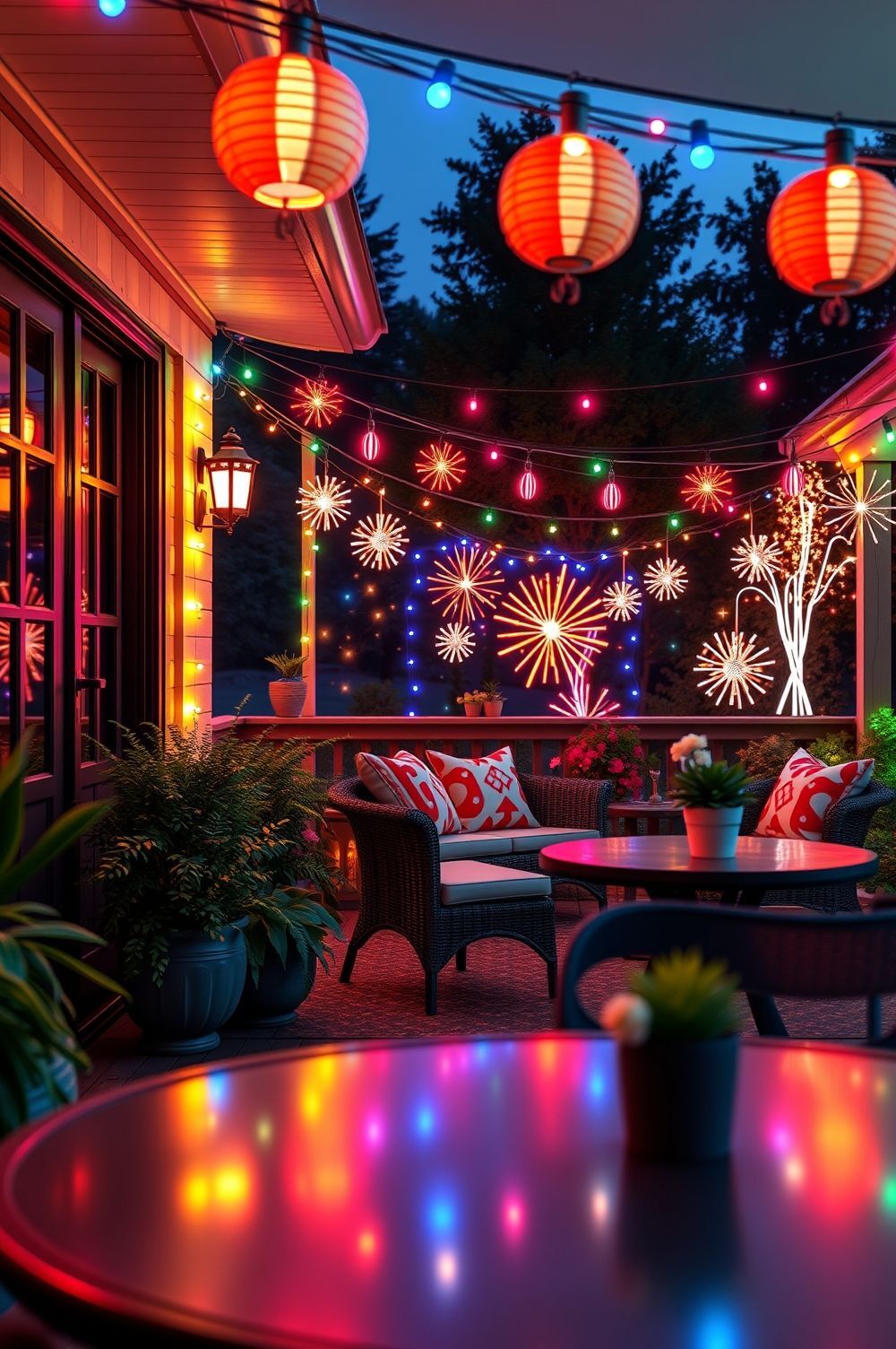 Lighting Up the Night with Patriotic Lights
