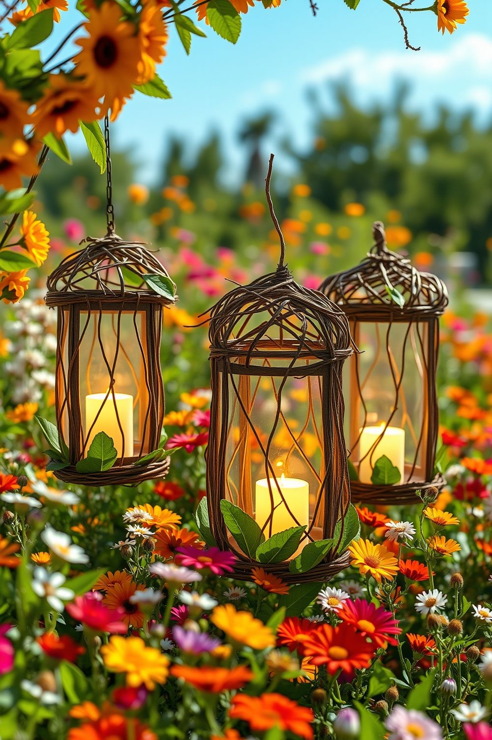 Nature-Inspired Lanterns: Use What Summer Gives You