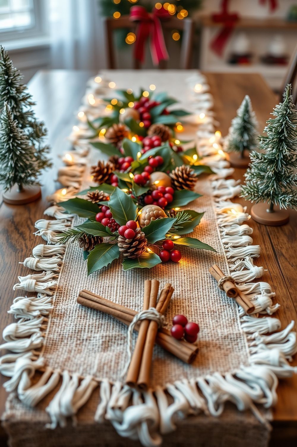 Nature’s Touch: Incorporating Natural Elements into Your Christmas Runner