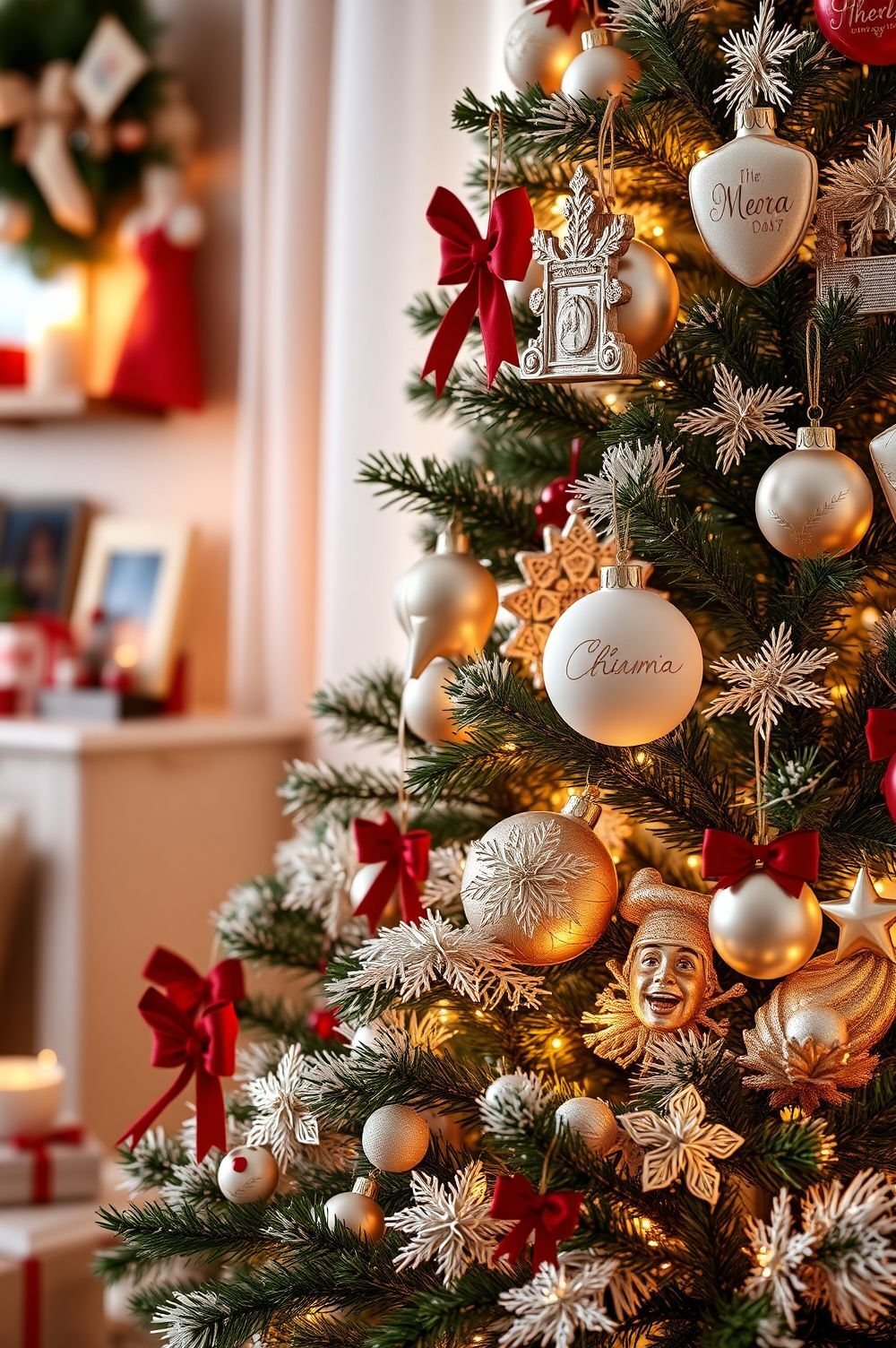 Personal Touches: Custom White Christmas Tree Decorating Ideas