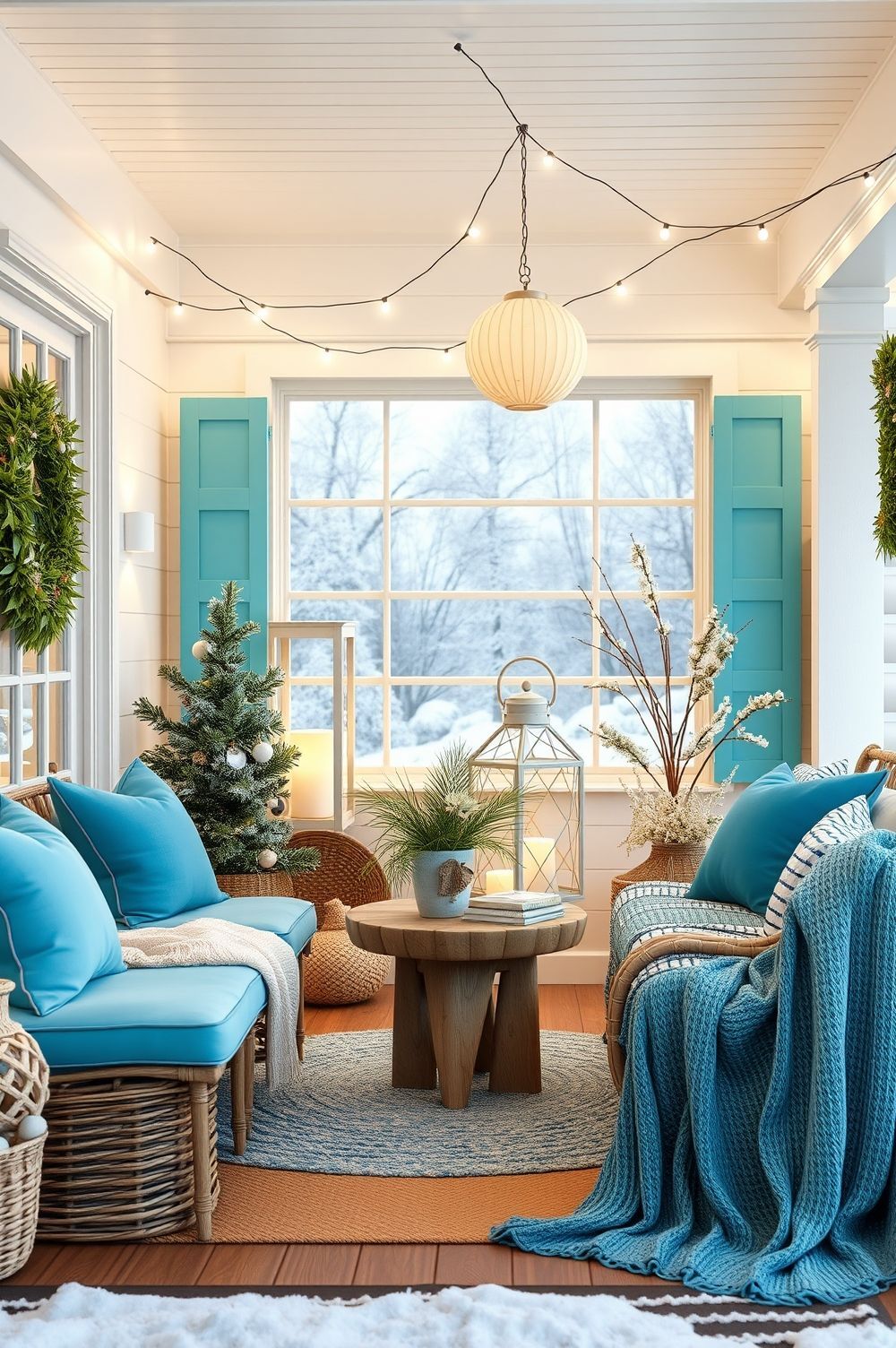 Set the Scene with Beachy Lights and Nautical Colors