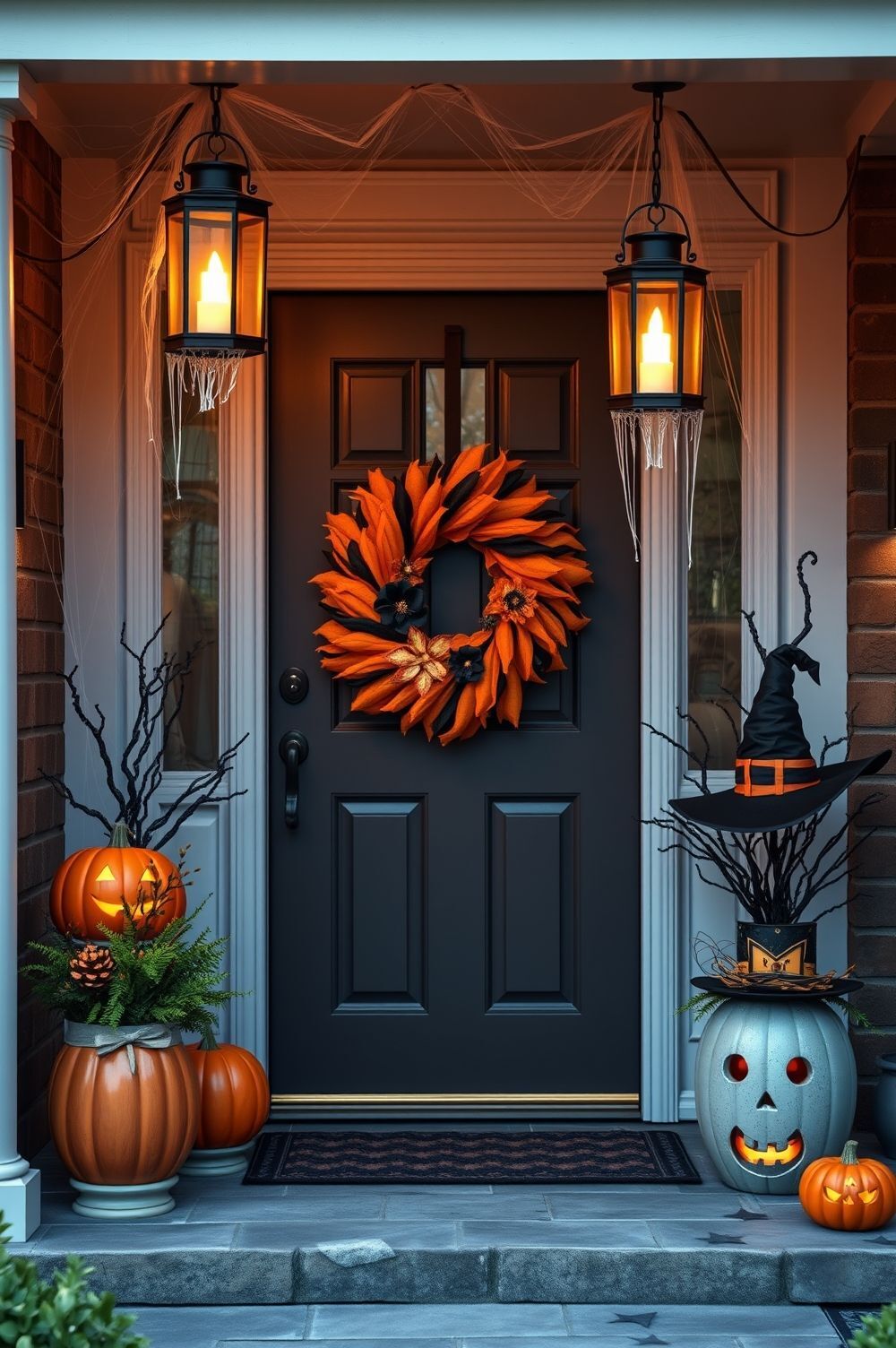 Spooky and Stylish Halloween Front Door Decorating Ideas