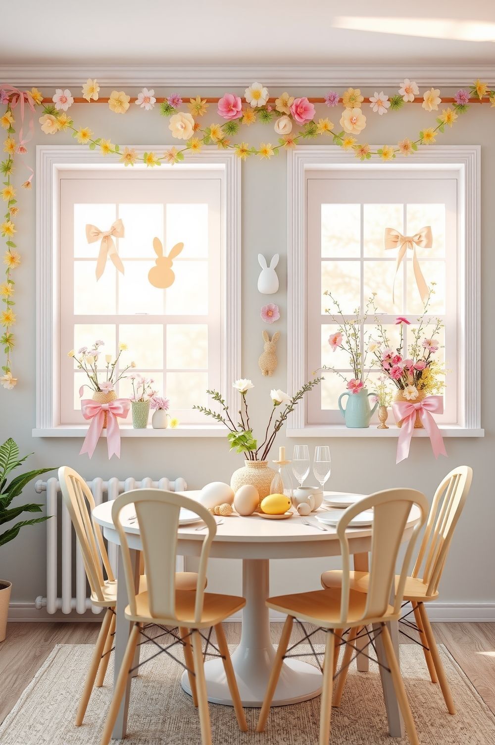 Spring-Inspired Wall and Window Decorations for Your Dining Room