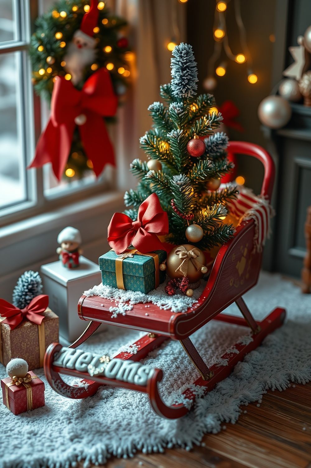 Using Recycled Items to Decorate Your Christmas Sled Creatively