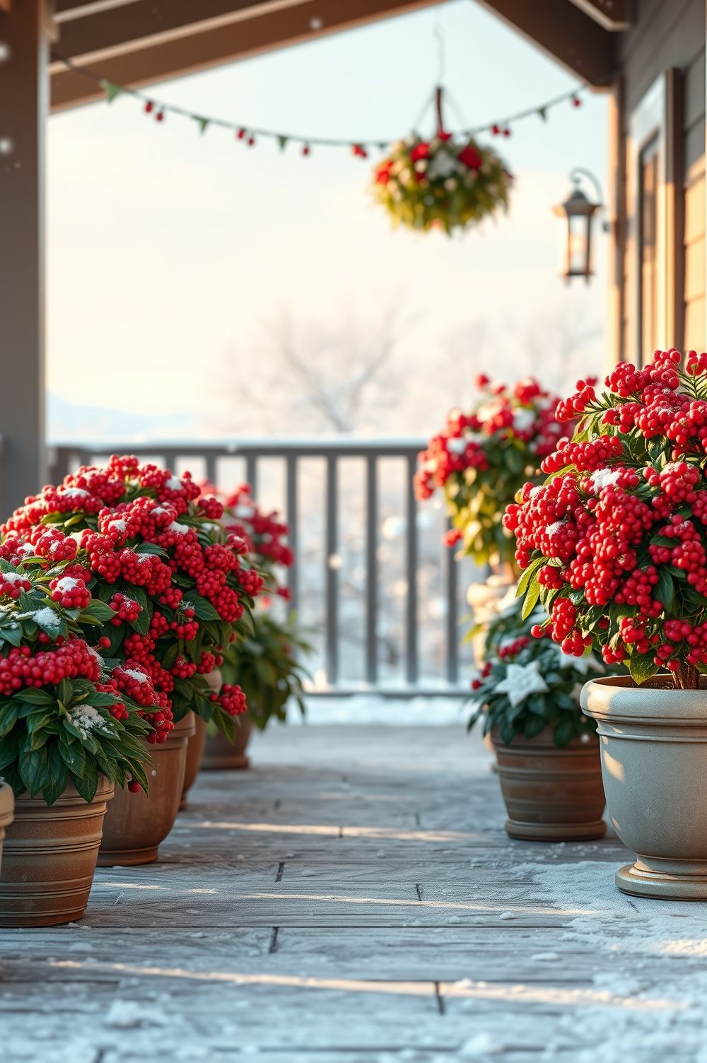 Winter Garden Magic with Potted Plants