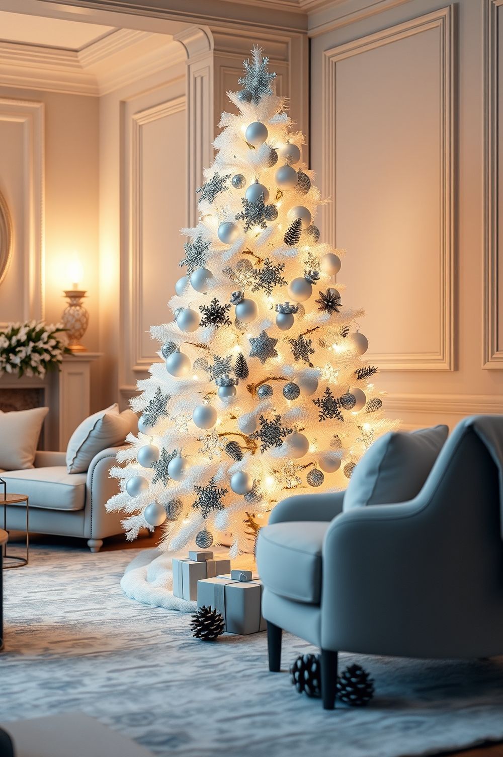 Winter Wonderland: Elegant White Christmas Tree Decorating Ideas