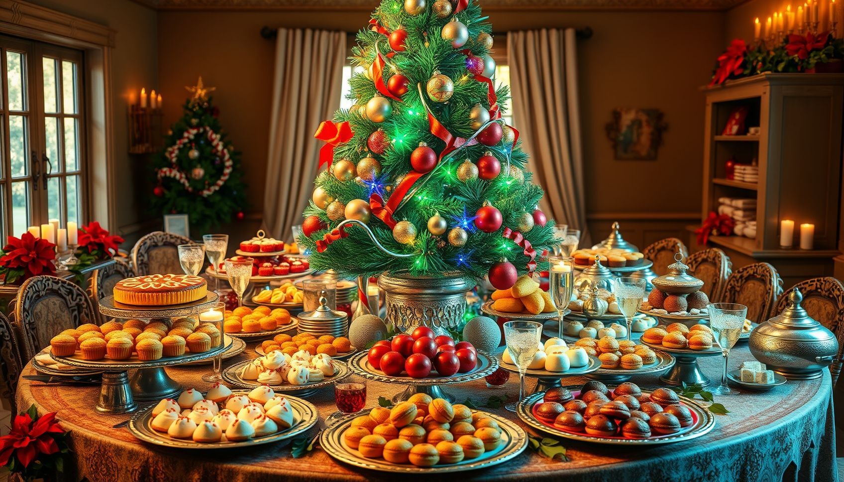 10 Bright and Fun Christmas Buffet Table Decorating Ideas That Will Wow Your Family
