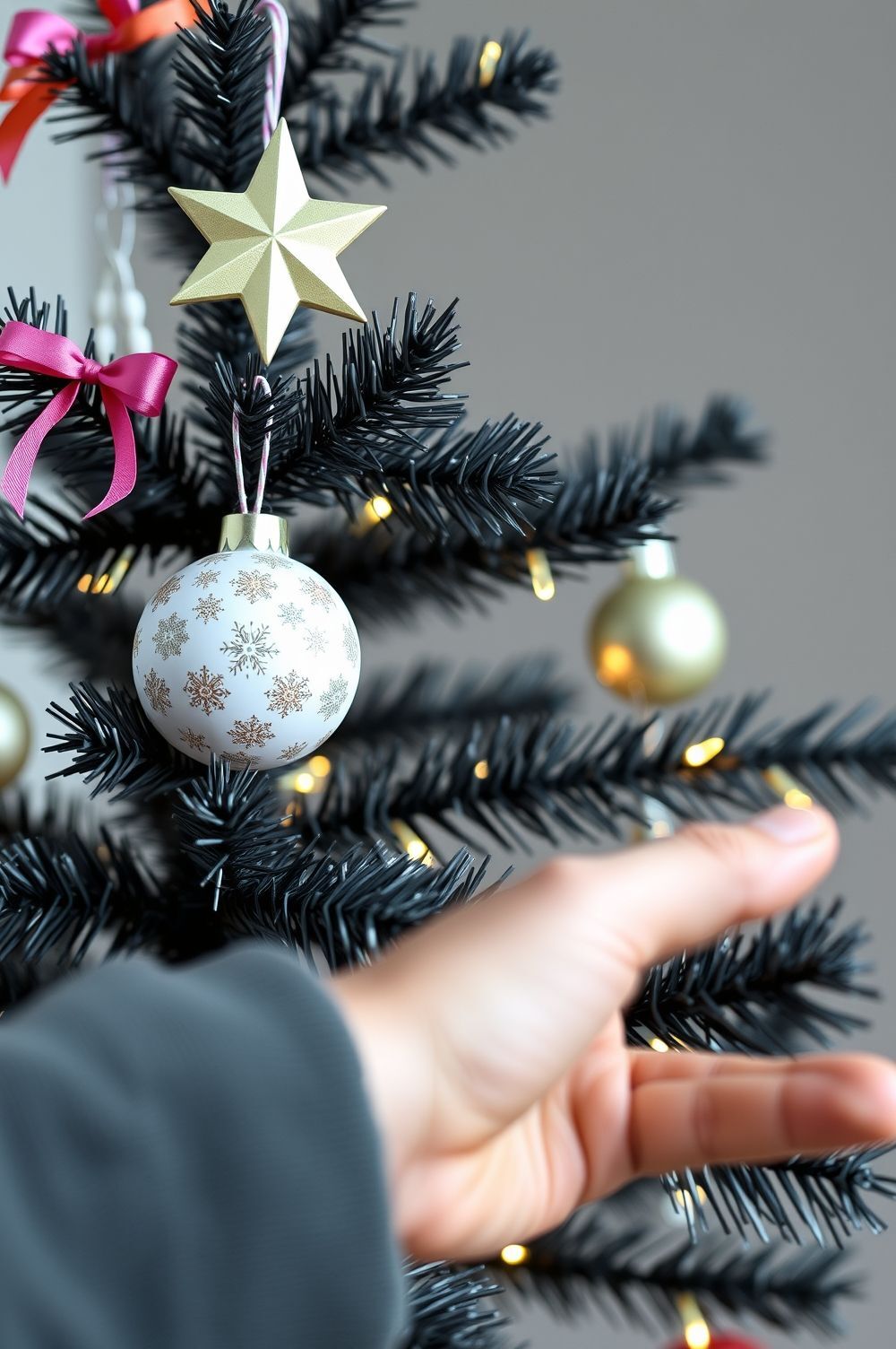 Accessorizing Your Black Tree with Festive Flair