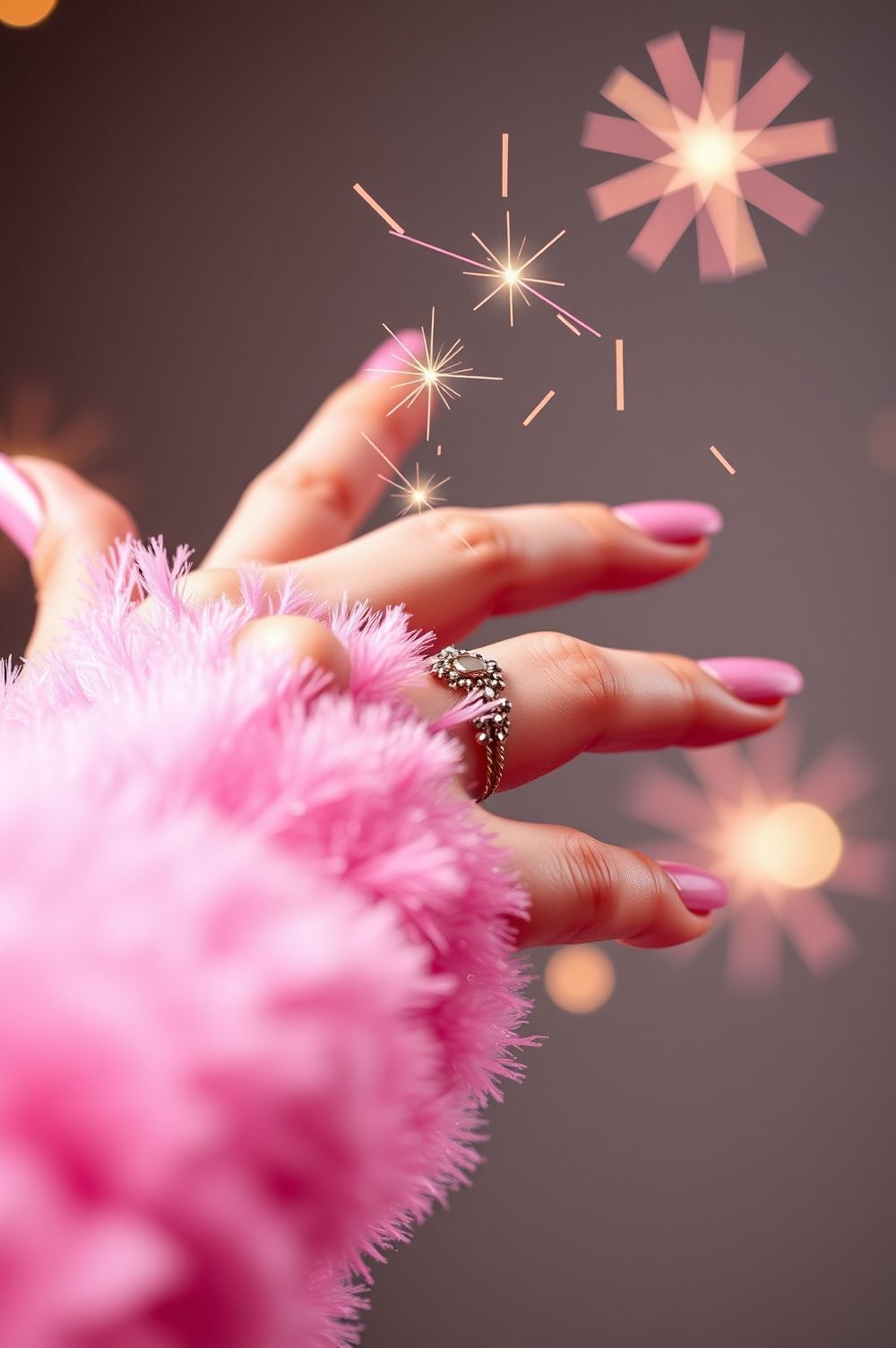 Adding Sparkle with Pink and Metallic Decorations