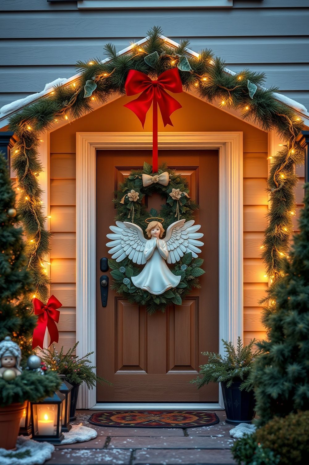 Angel Wreaths and Garlands for Your Front Door