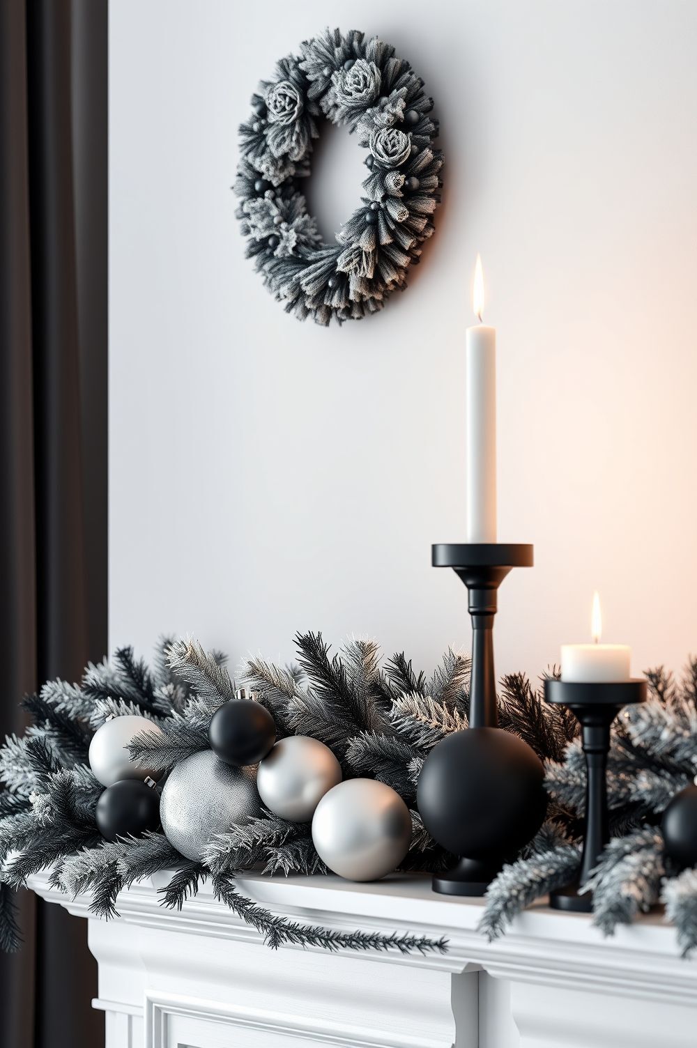 Chic and Modern Black Christmas Decor