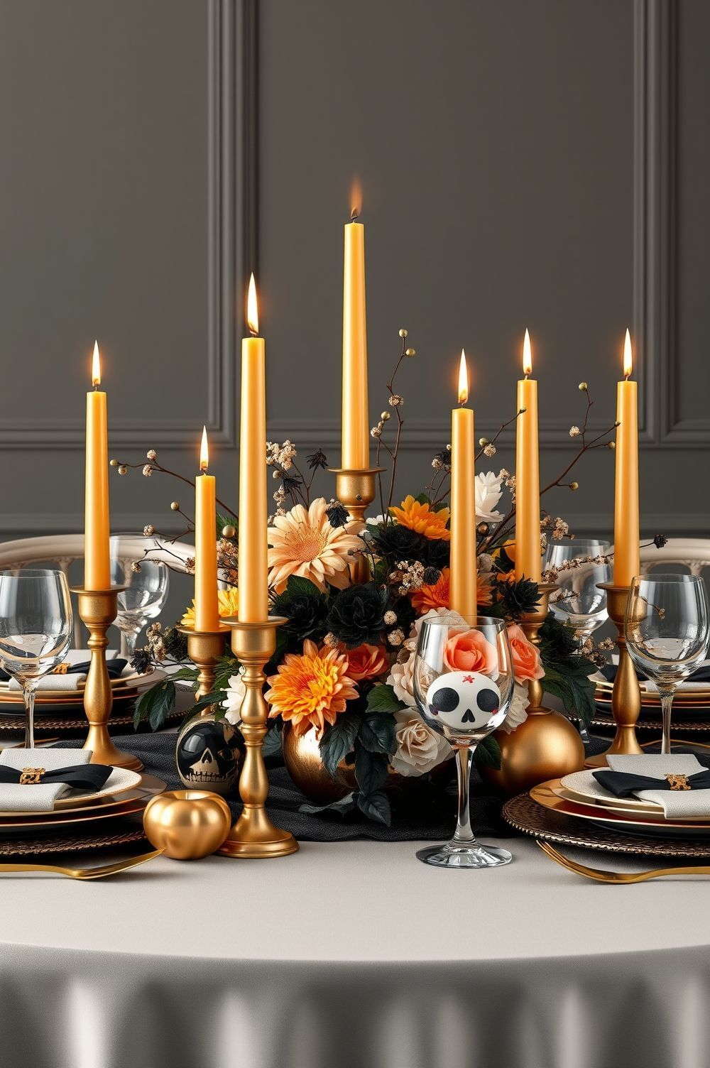 Chic Centerpieces and Table Settings for Halloween