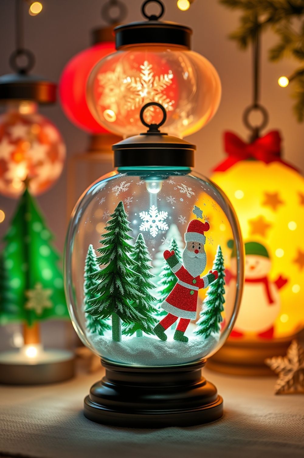 Colorful and Themed Christmas Lantern Decorating Ideas