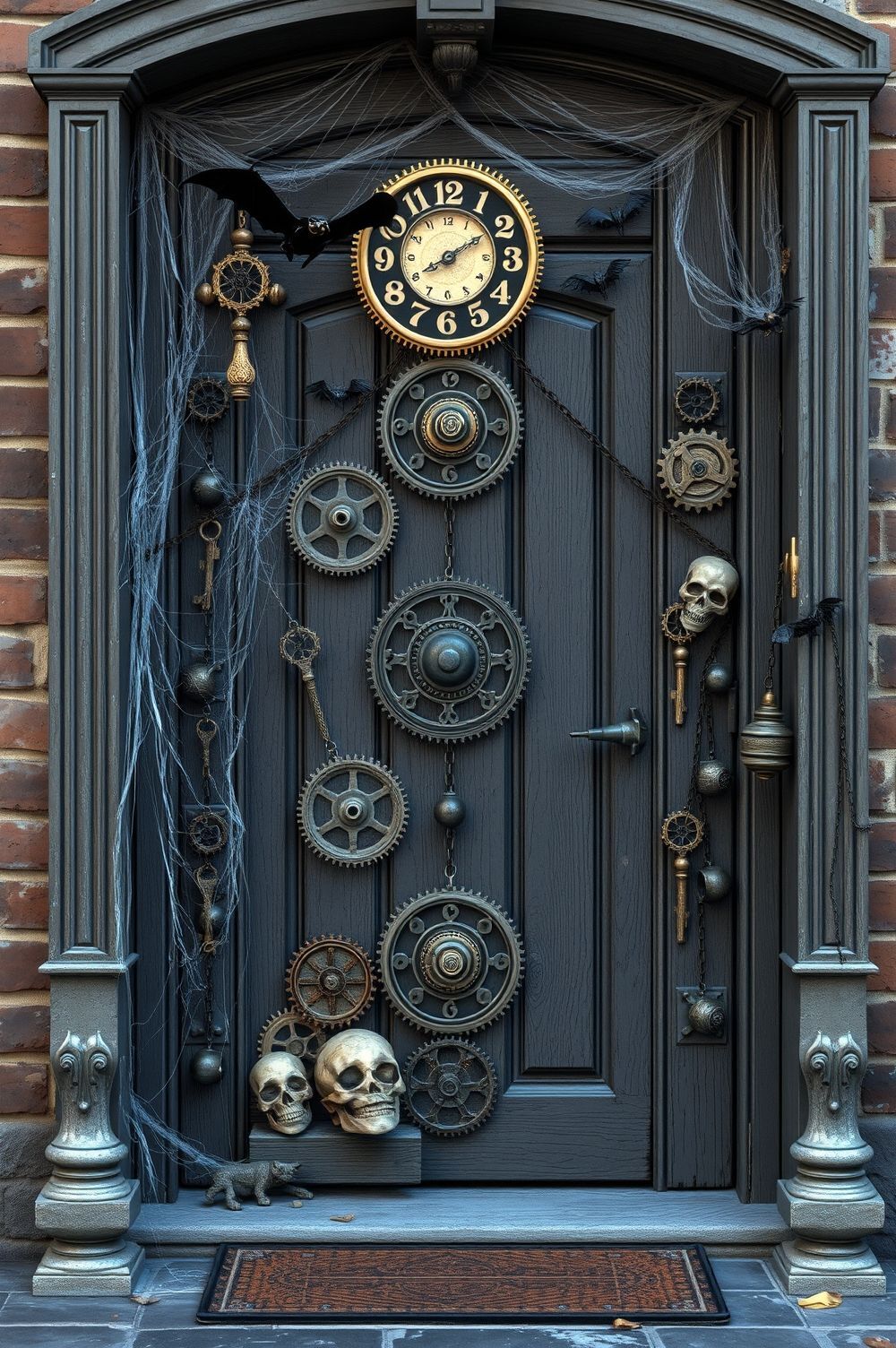 Crafting a Gears and Ghouls Doorway Scene with Halloween Steampunk Decorating Ideas