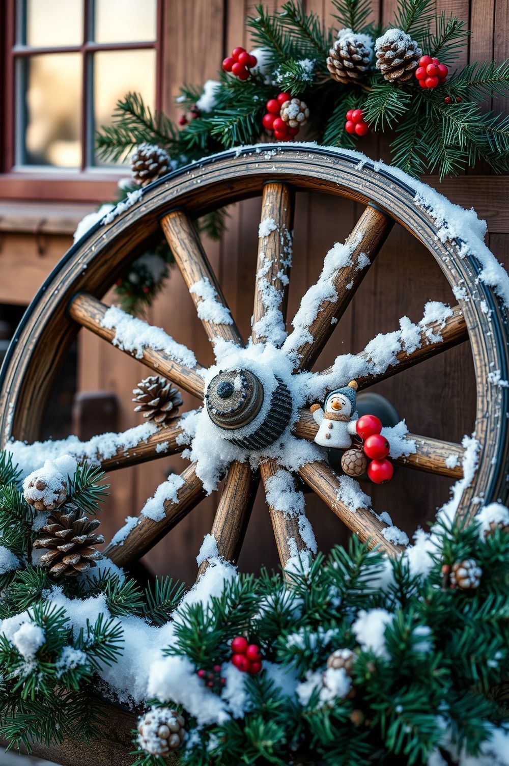 Create a Rustic Winter Wonderland Scene