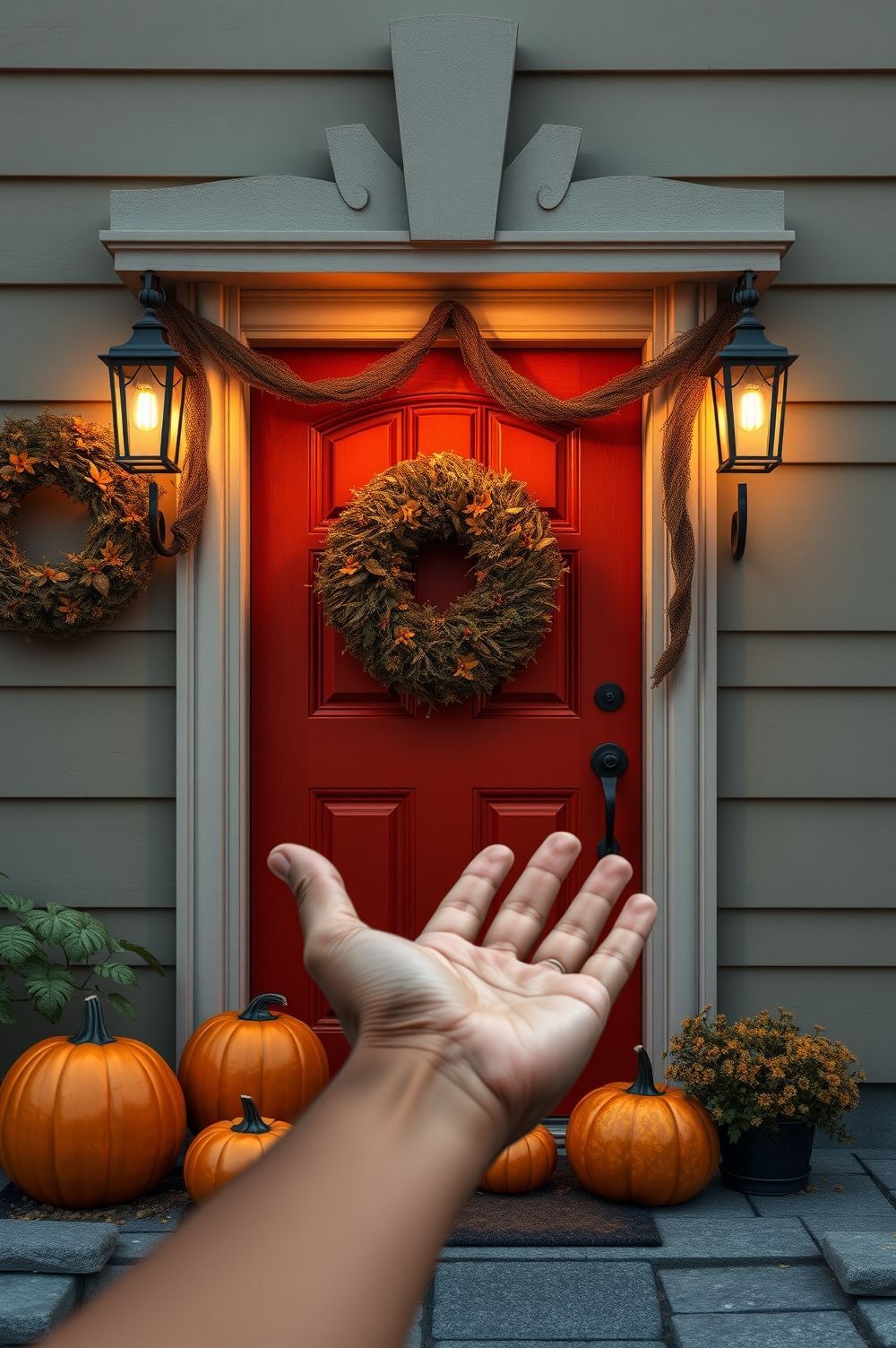 Creative Pumpkin Door Decorating Ideas