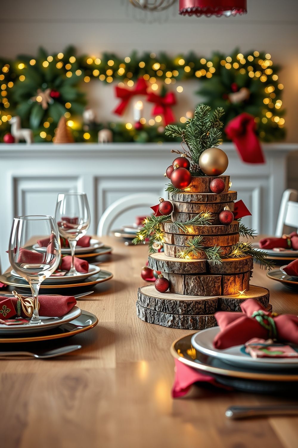 Creative Ways to Use Wood Slices for Christmas Centerpieces