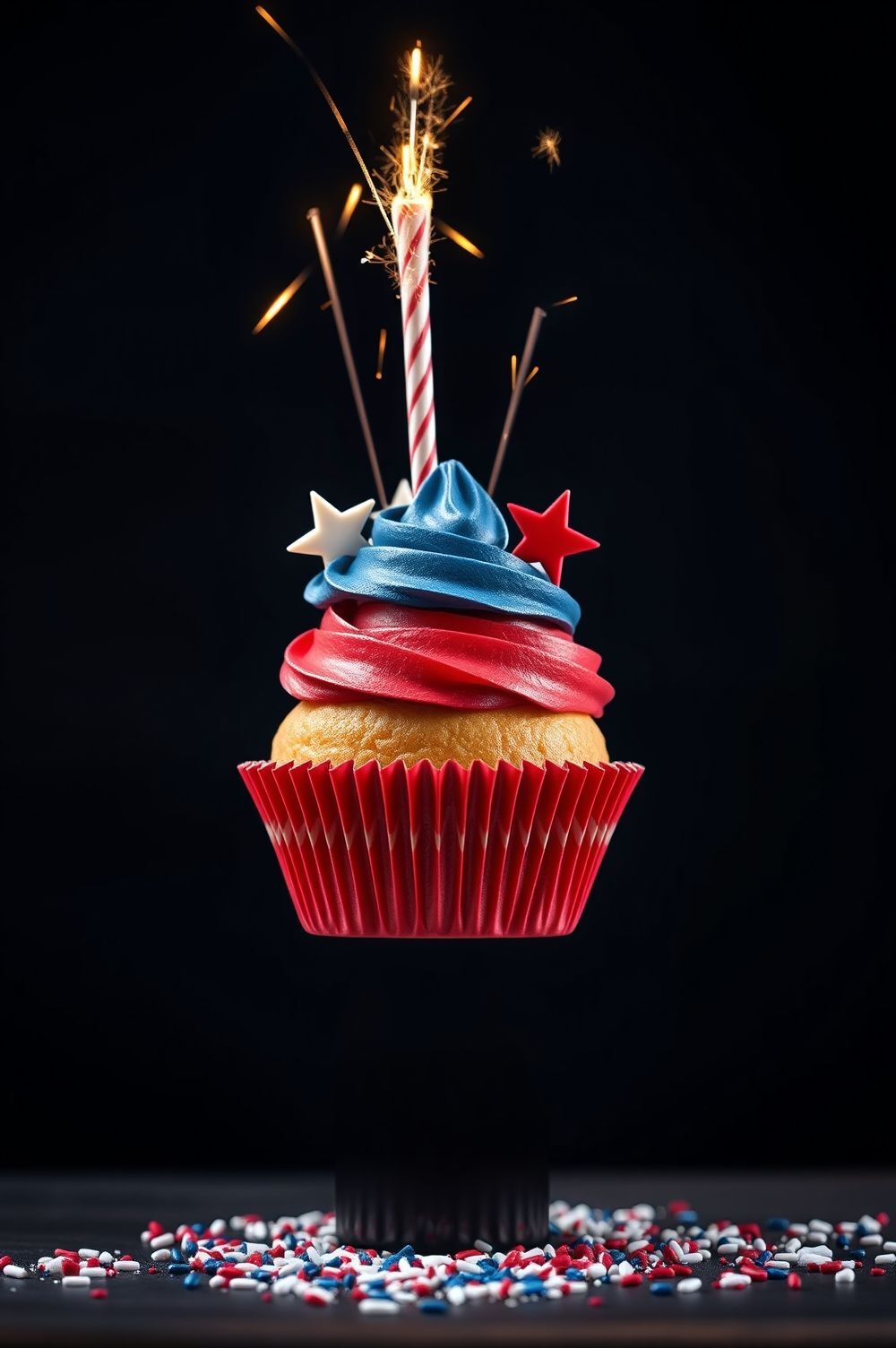 Cupcake Fireworks for Portable Patriotism