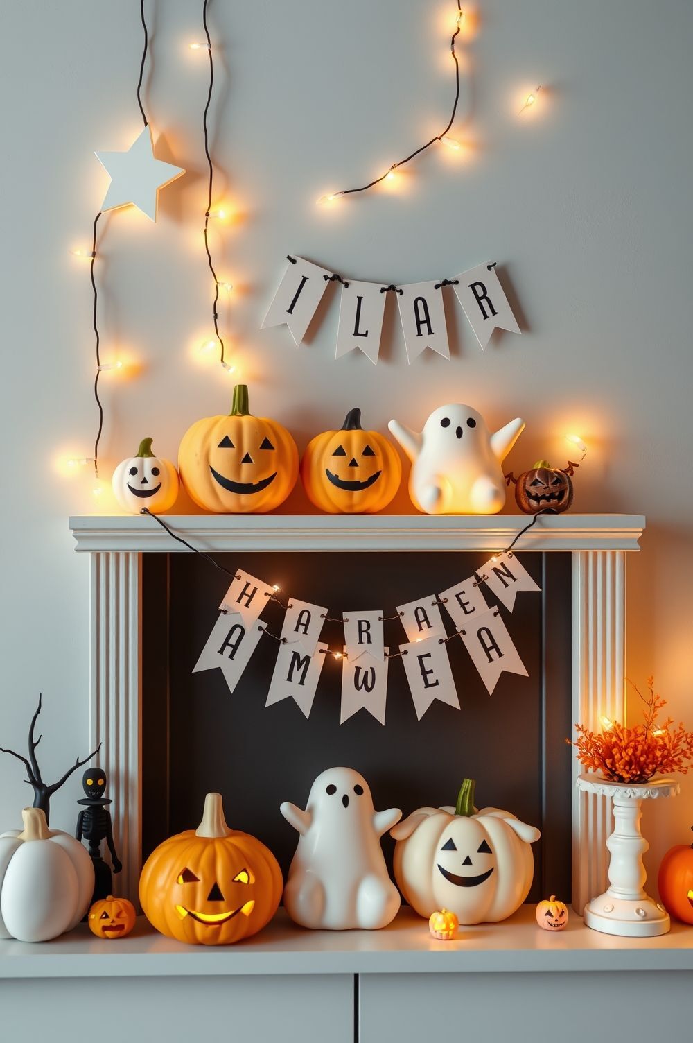 Cute and Clever Halloween Mantel Decorating Ideas for a Friendly Feel