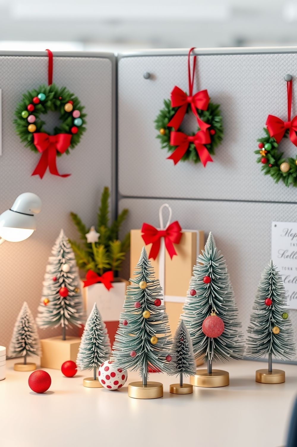 Deck the Desk with Little Things: Small Christmas Cubicle Decorating Ideas