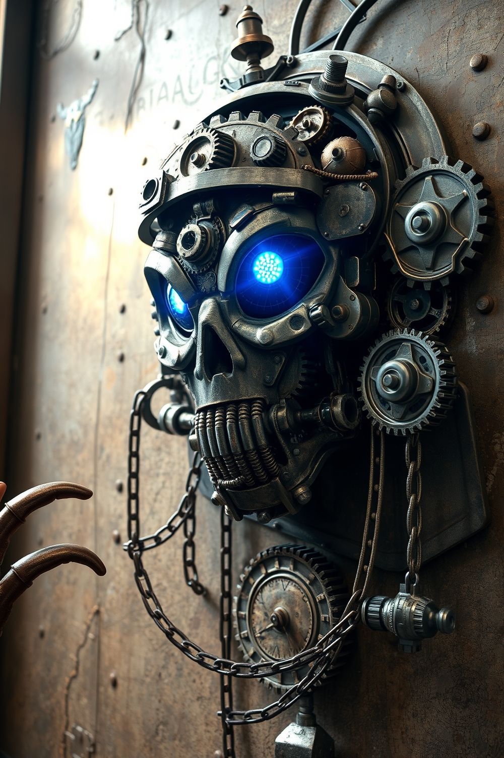 Designing a Mechanical Monster Wall with Halloween Steampunk Decorating Ideas