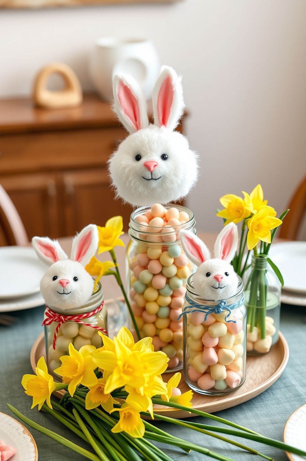 DIY Easter Bunny Centerpieces with a Smile